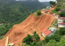 obras em encosta de São Domingos do Norte