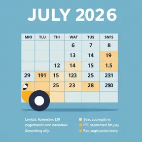 calendário do licenciamento de veículos 2026