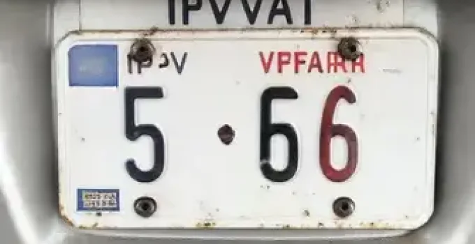 IPVA veículos placas 5 e 6